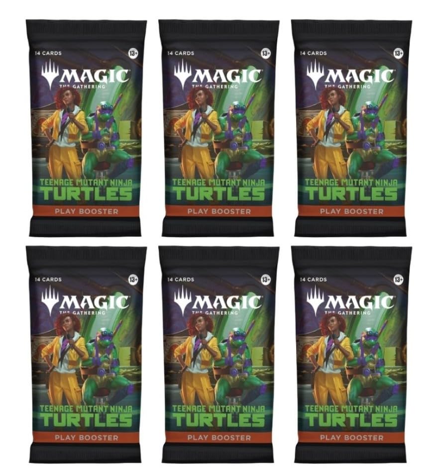 6 Packs Magic The Gathering Play Booster Pack Lot MTG Teenage Mutant Ninja Turtles