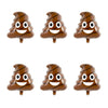 6Pcs Big Poop Balloon?Party Funny Aluminum Poo Foil Balloon?Suitable for Various Party Decorations