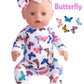 Sweet Dolly Baby Doll Accessories 5 Set Baby Doll Clothes and Headbands for 14-18 Inch Dolls, 10 PCs in Total