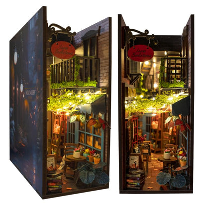MiniAlley Book Nook DIY Kit - Dreamy - Miniature House Dollhouse Kit for Adult and Teens, Desgined in USA, Booknook Bookshelf Decor Alley Model Build