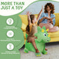 Plush Green Dinosaur Bounce & Ride-on Inflatable Hopper Toddler Toy with Pump