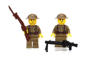 Battle Brick 1.6 Inches Tall US Army WW1 Doughboy Soldiers Collectible Custom Minifigures| Genuine Military Minifig | Printed in The USA | World WAR |