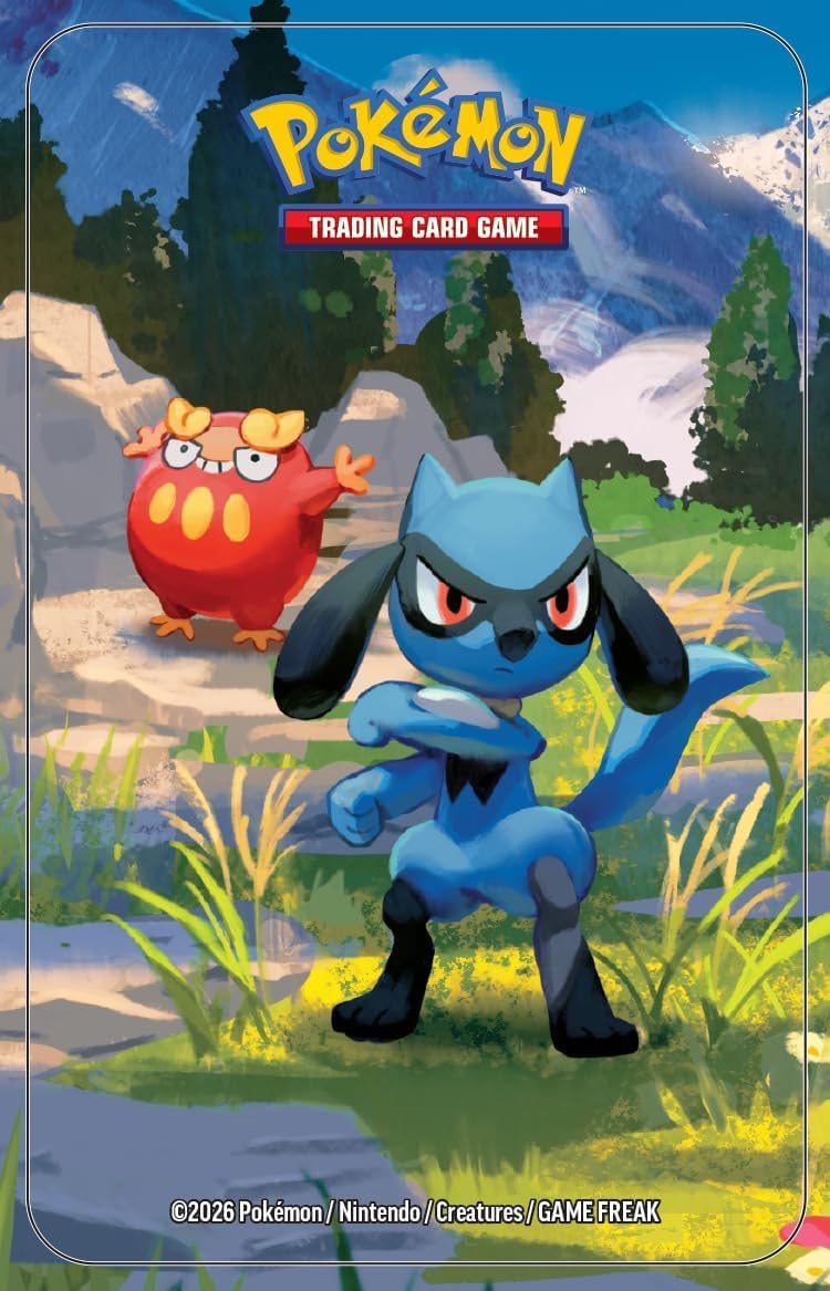Pokemon TCG Trading Card Game: Mega Evolution: Ascended Heroes Single Mini Tin - 2 Packs (Riolu and Darumaka)