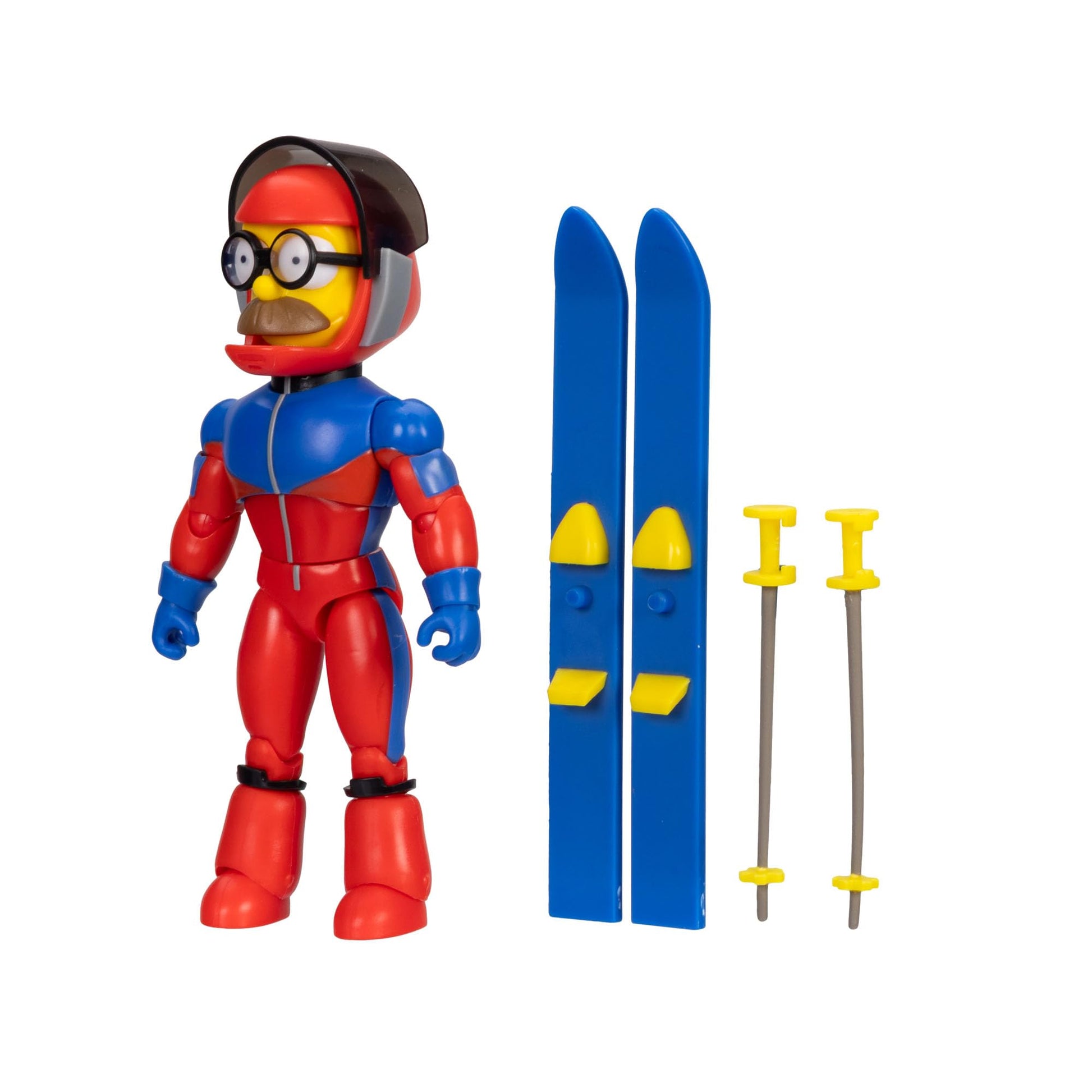 The Simpsons Action Figures 5-Inch SS Flanders with Ski Poles and Skis