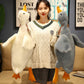 OPHRBU Goose Plush Toy Pillow, Soft and Fluffy swan Stuffed Animal Pillow, Gift for Kids and Friends. 1piece (Grey 19.8 inches)