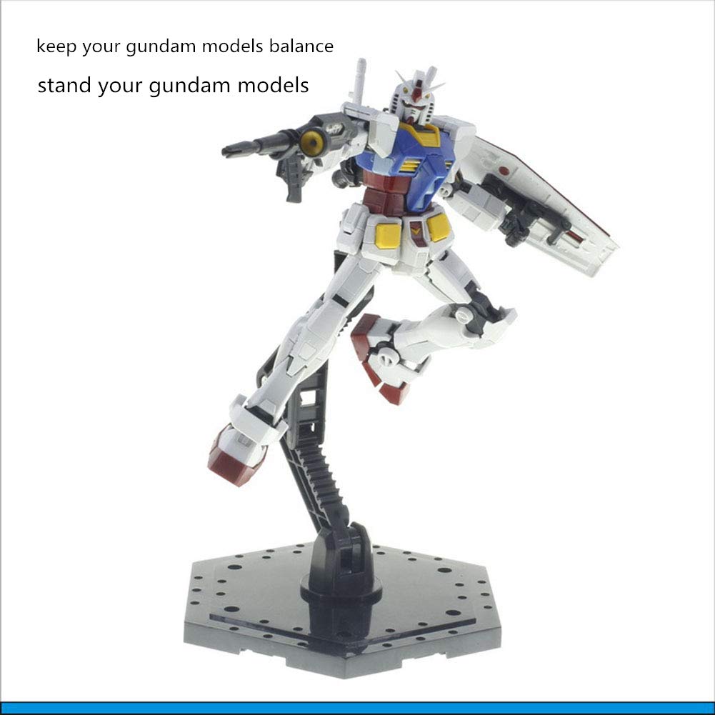 Bioristar HG RG Hobby Action Base Model Stand Hobby Display Stand Pack of 2 (1/144 Scale) (2pcs Black)