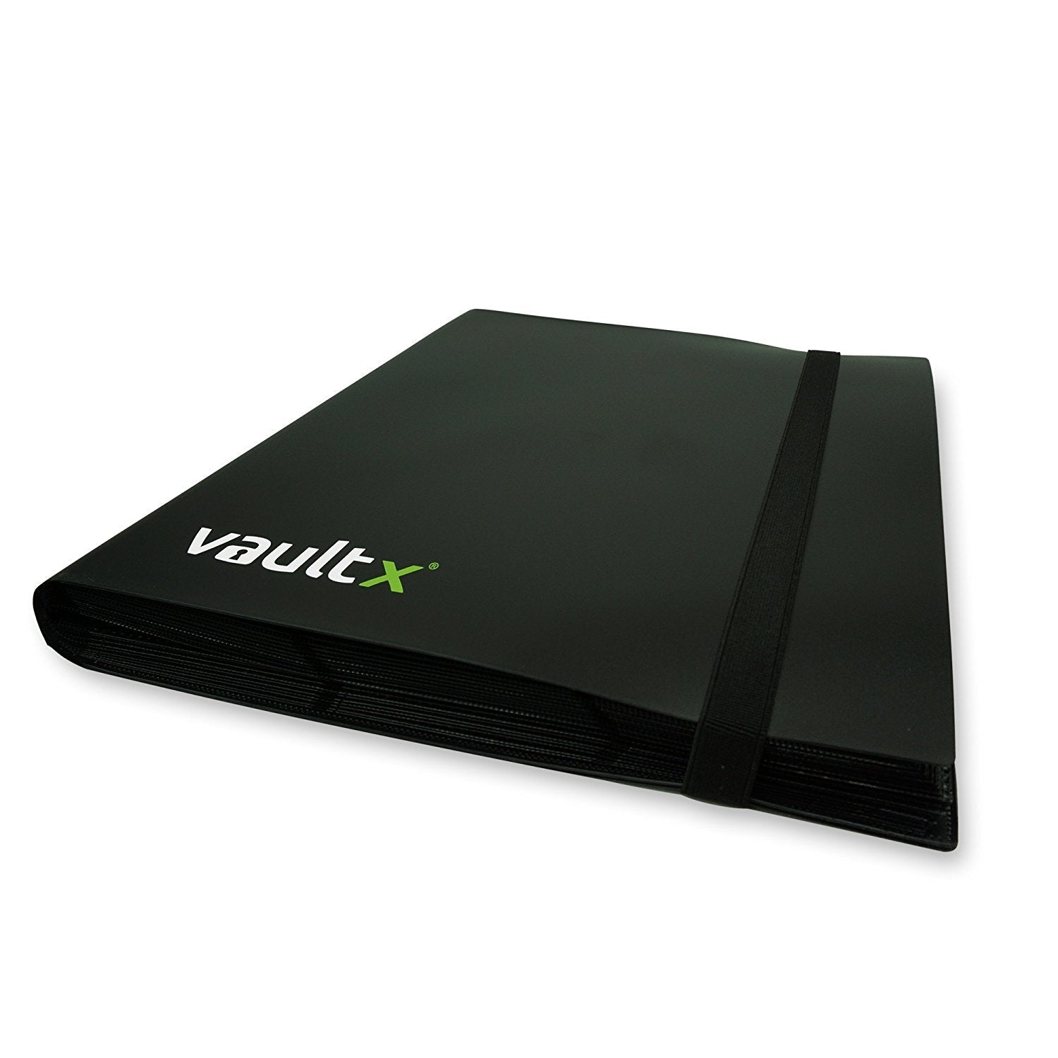 Vault X 9 Pocket Standard Strap Binder, Holds 360 Trading Cards in 20 Side-Loading Pages (Black)