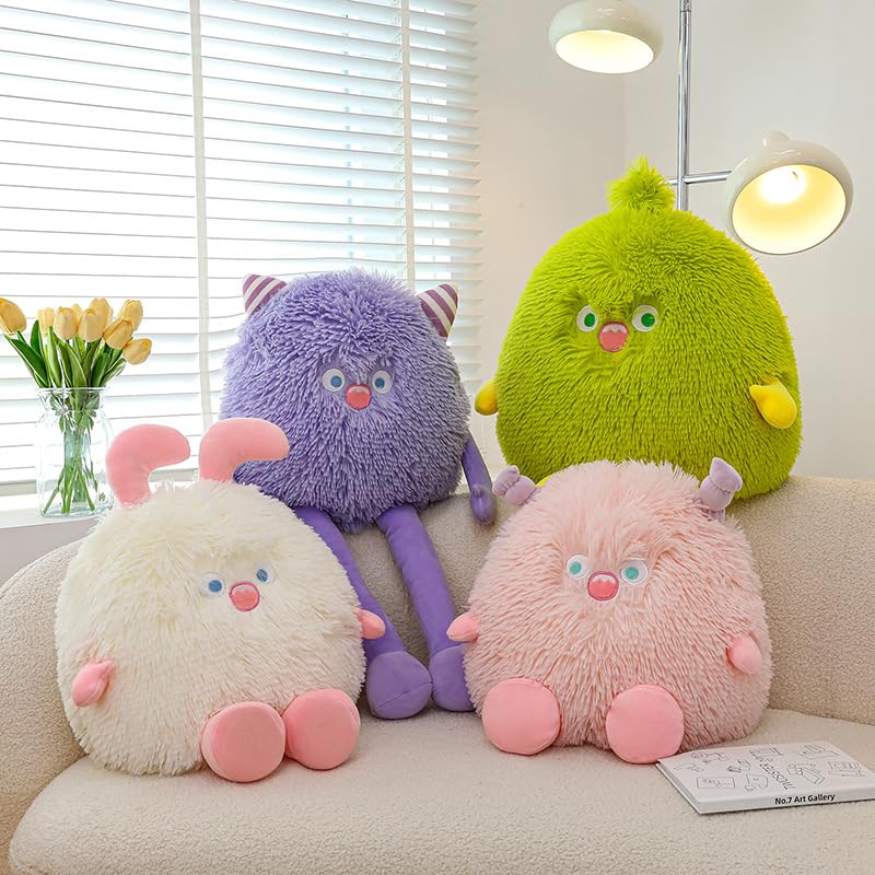 Arkdorz Cute Monster Plush Toy,12.6''Soft Monster Stuffed Animal Plush Pillow Gifts for Kids Boys Girls (Purple)