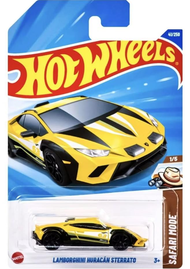 Hot Wheels Lamborghini Hurucan Sterrato [Yellow] Safari Mode 1/5, 41/250, 1:64 Scale Diecast Vehicle