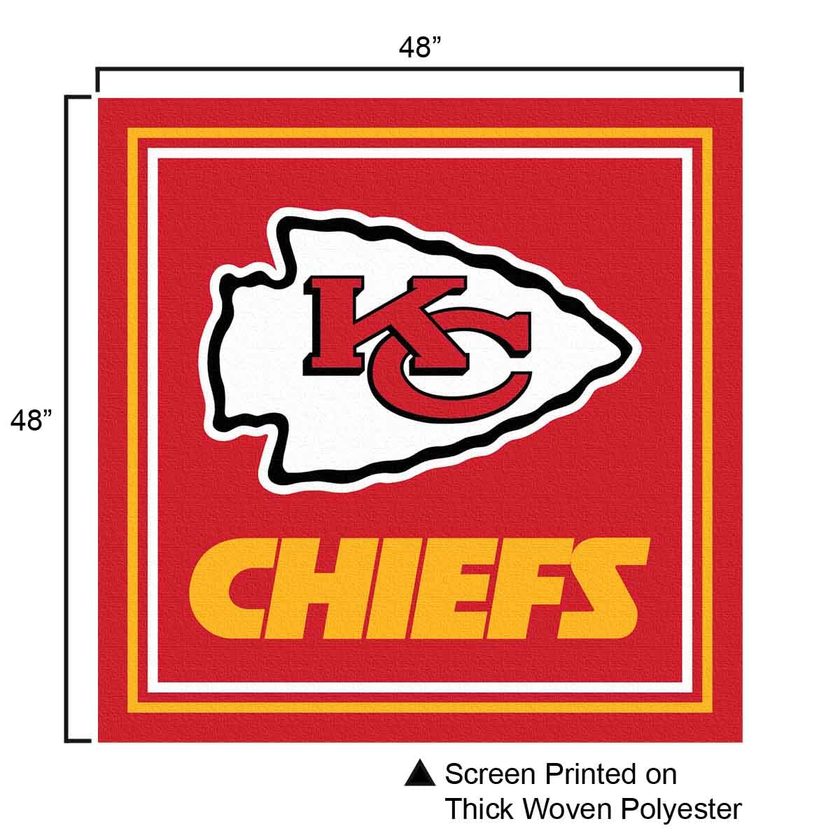 WinCraft Kansas City Chiefs Logo Tablecloth and Square Table Cover Overlay
