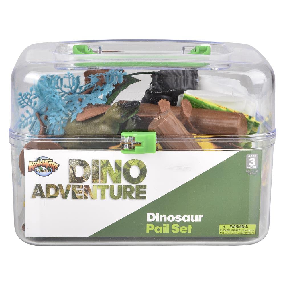 Adventure Planet Dinosaur Set with Carrying Case, 20-Piece