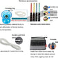Diabolo Chinese Yoyo Set ,Triple Bearing Diabolo Chinese Yo-yos Juggling Toys with Colorful LED Diabolo with Diablo Sticks, Diabolo String&Net Bag