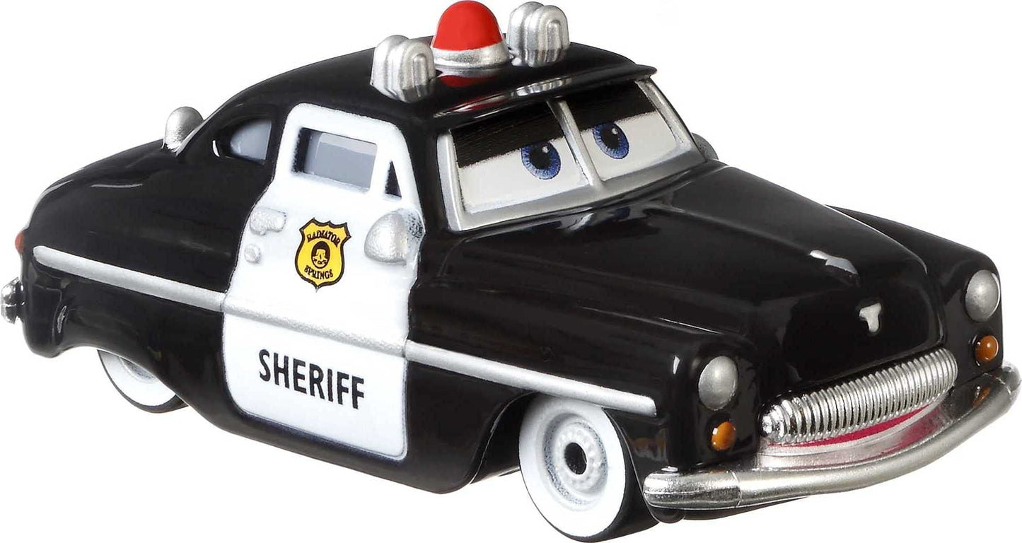 Disney Cars Sheriff, Miniature, Collectible Racecar Automobile Toys Based on Cars Movies, for Kids Age 3 and Older, Multicolor