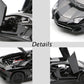 iLooboo Alloy Collectible Black Aventador Toy Car Model Pull Back Die-Cast Vehicle with Lights and Sound