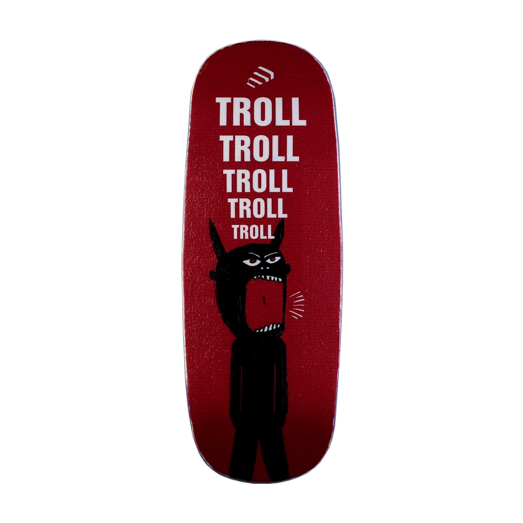 NOAHWOOD Fingerboards (12.0 Short Nose Short Tail) - Finger Skateboarding Deck (Only Deck, No Truck, No Wheel) - Troll