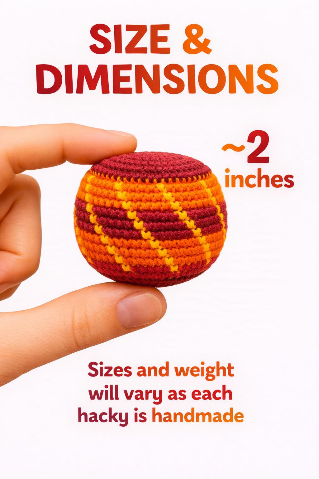Funny Guy Mugs Footbag Balls 3 Pack Handmade Crocheted Kick Toss Balls from Guatemala Assorted Patterns Ember