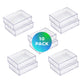 Gary Plastic Packaging 10-Pack Clear Acrylic Card Storage Boxes with Lids - Holds 52 Playing Cards or 50 Standard Trading Cards Each, Stackable