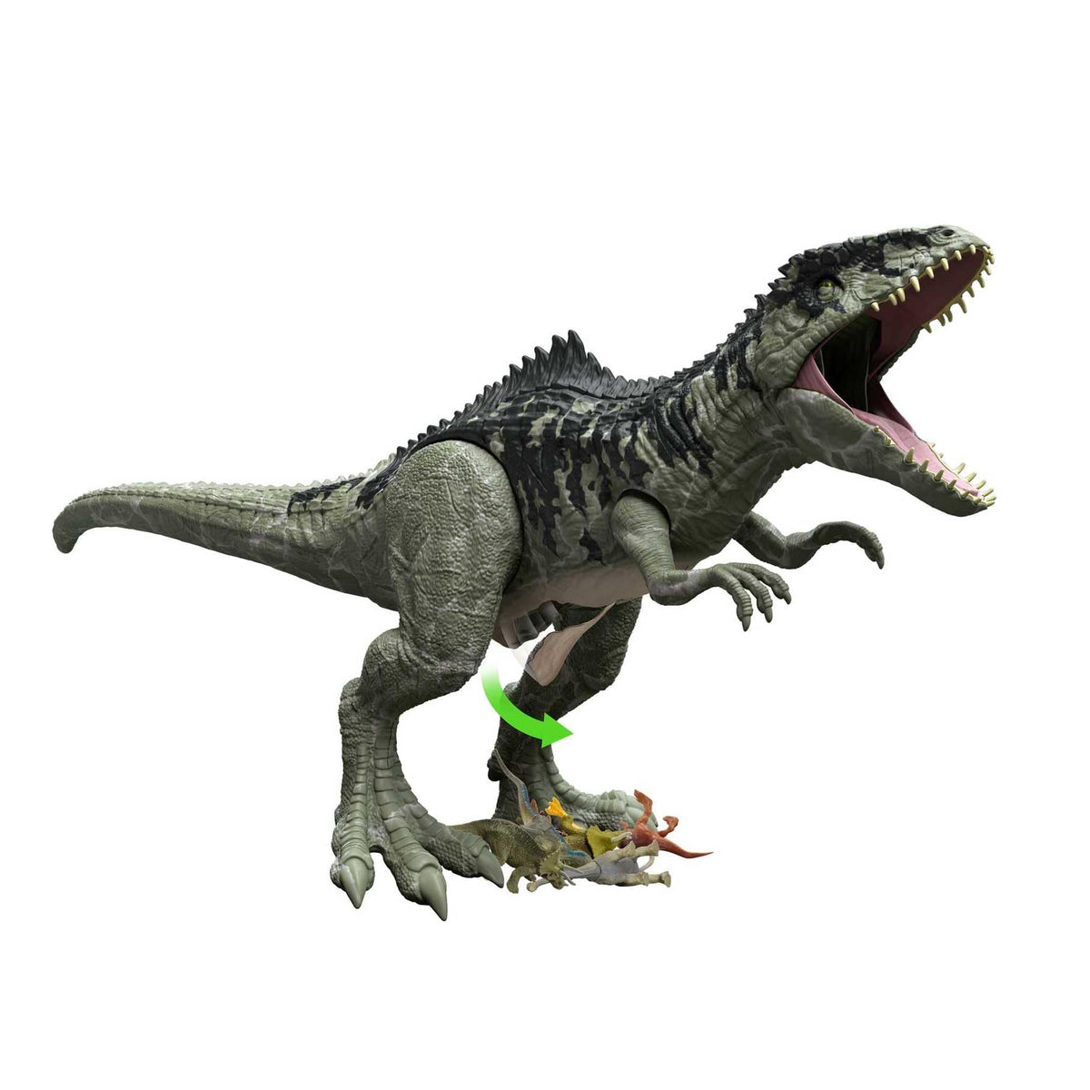 Mattel Jurassic World Super Colossal Dinosaur Action Figure, Large Giganotosaurus Dino Toy with Eating Feature, 3+ Feet Long