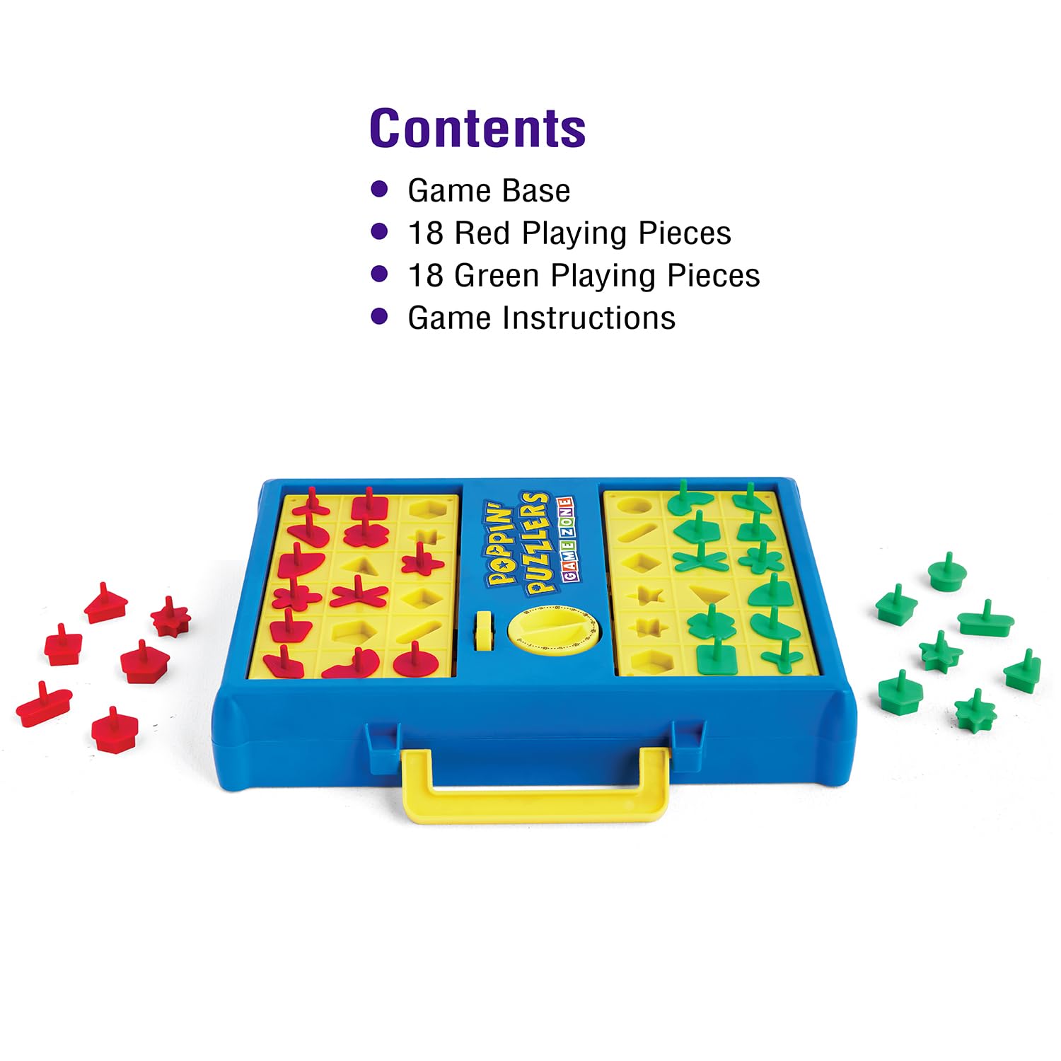 Game Zone Poppin' Puzzlers - Interactive Puzzle Game for 2 Players Ages 4+ - Helps Develop Problem-Solving Skills and Fine Motor Skills - Perfect