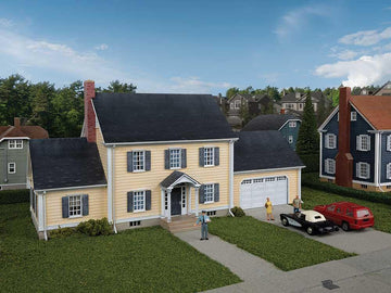 Walthers Cornerstone 933-4154 HO Scale Executive House - Kit - 9-15/16 x 5 x 4-3/4" 25.2 x 12.7 x 12cm