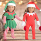 sweet dolly 18 inch Christmas Doll Clothes, 18 inch Christmas Elf Clothing Costume Santa's Little Helper Outfit for 18 inch Doll