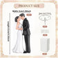Wedding Bride and Groom Cake Topper Romantic Couple Figurine Cake Plastic Toppers for Anniversaries Engagement Parties, Bridal Showers, Wedding Cake
