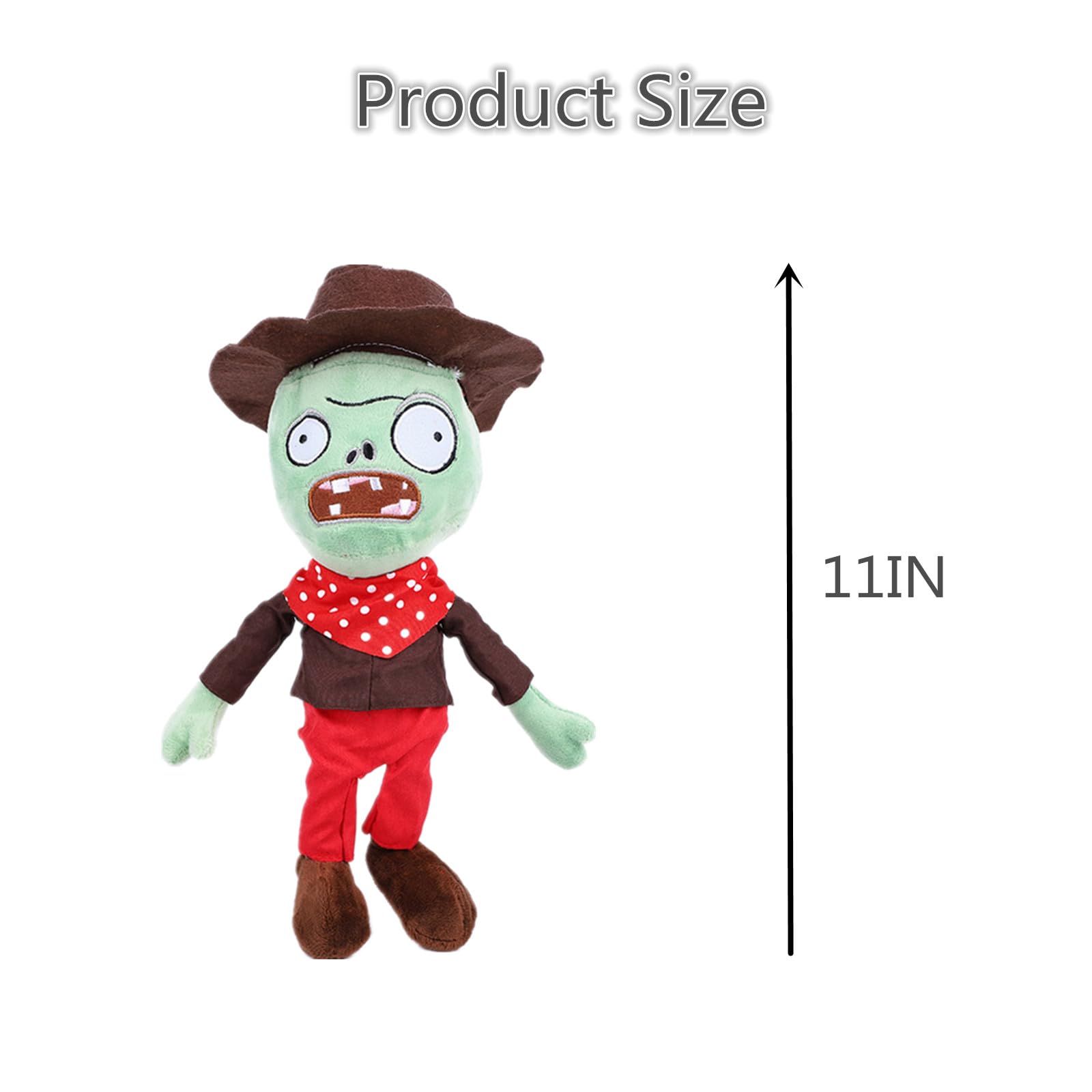 BASHERISE 3 PCS PVZ Plant and Zombies Plush Toy Stuffed Soft Doll, 2023 Upgraded Skating Zombies Soldiers Zombies New Pirate Zombie Plush Figure Toy