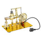 Keetopteep Hot Air Stirling Engine Motor Education Model Electricity Power Generator LED Lights Kit Teaching Stirling Engine Kit for Adults Desktop