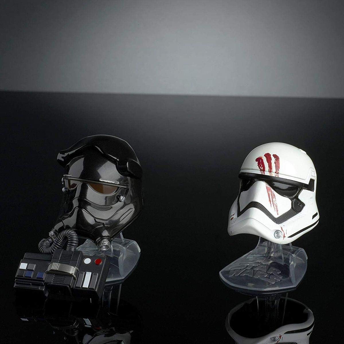 STAR WARS Black Series Titanium Series Finn and First Order Tie Fighter Pilot Helmets
