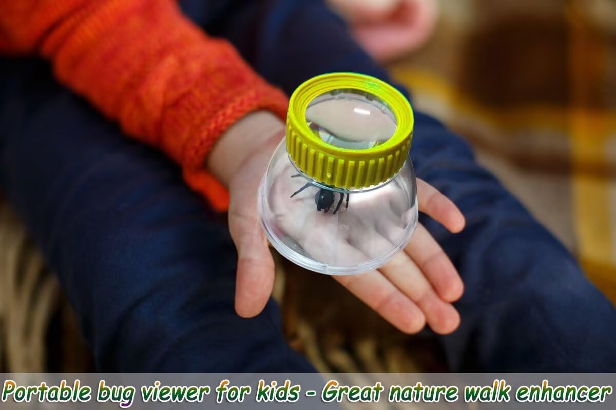4Pack Bug Cather 5X Magnifyer Insect Jar Observation Bug Viewer Kit