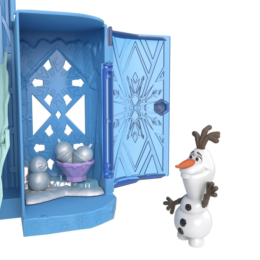 Mattel Disney Princess Toys, Storytime Stackers Elsa Ice Palace, Stackable Castle Doll House with Small Doll & 8 Pieces, Inspired by The Disney Frozen