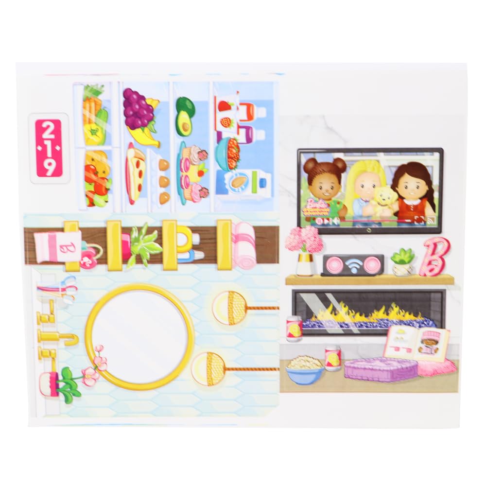 Replacement Labels for Collectible Fisher-Price Little People Barbie Dreamhouse Family Dollhouse Playset HCF61 and HKB80 - Replacement Sheet of