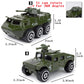 23-Pack Die-Cast Military Vehicles Set - Alloy Metal Army Soldiers, 16-Pack, Playmat, Mini Tank, Helicopter Playset for Kids Boys