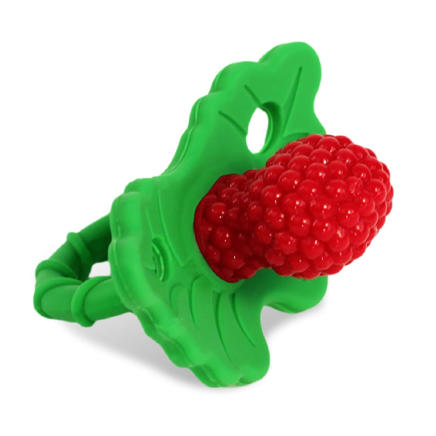 RaZbaby RaZberry Silicone Baby Teether Toy - Berrybumps Soothe Babies Sore Gums - Infant Teething Toy - Hands Free Design - BPA Free - Easy-to-Hold