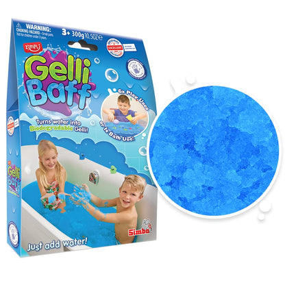 Zimpli Kids Gelli Baff Blue from, 1 Bath Pack, Turn Water Into Colourful Goo, Children's Sensory and Bath Toy, Certified Biodegradable Gift