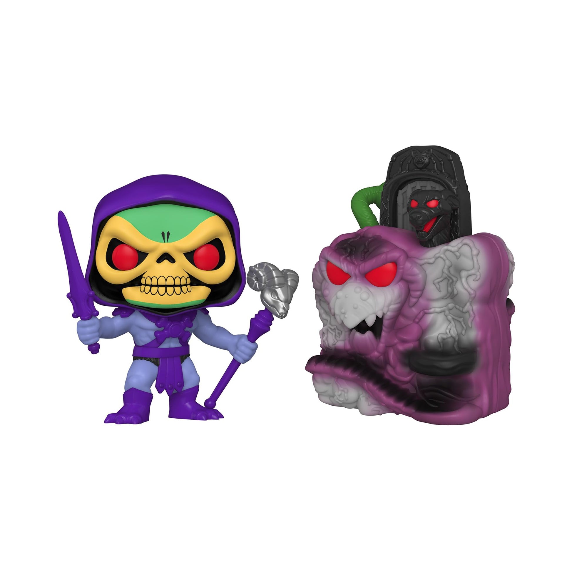 Funko POP Town Retro Toys: Master's of The Universe - Skeletor with Snake Mountain, Multicolor, Standard (51469)