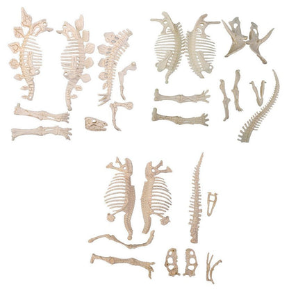 NUOLUX 3Pcs 4D Dinosaur Fossil Skeleton Toys DIY for Kids Fossil Skeleton Figure