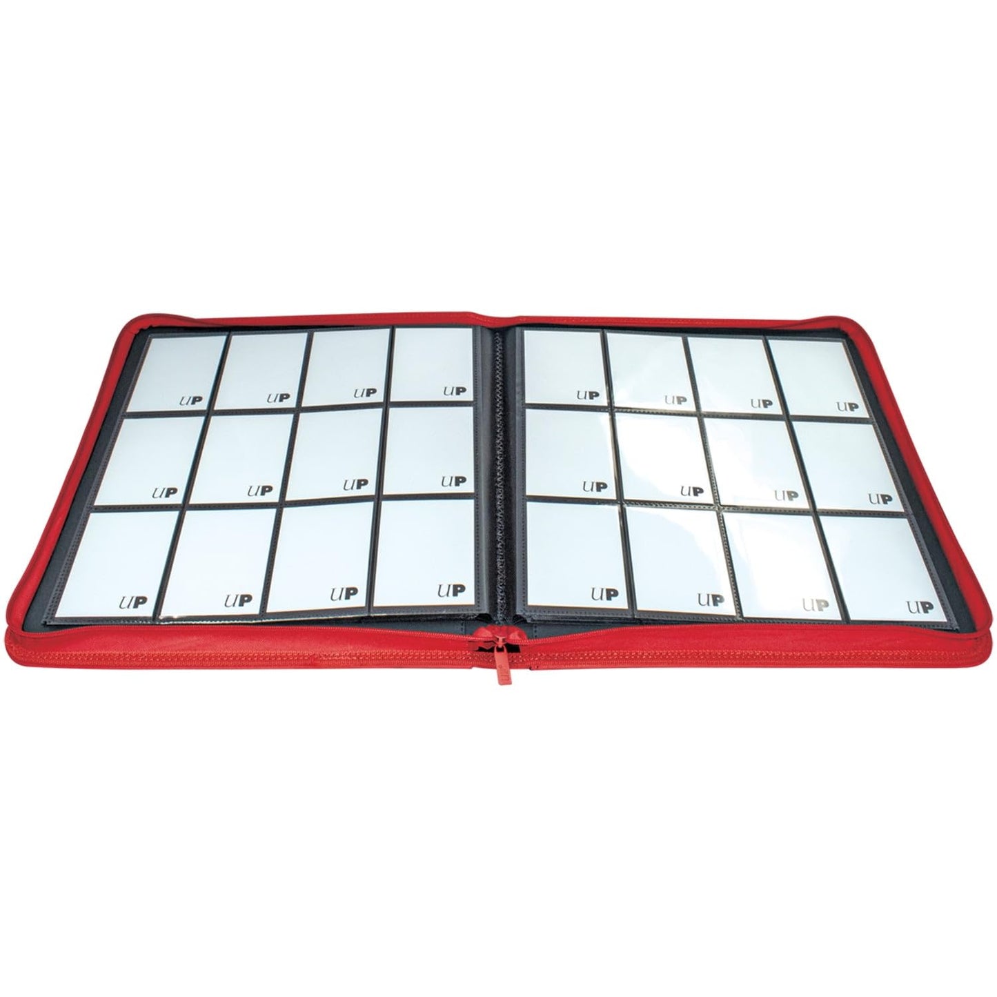 Ultra Pro E-15743 Ultra Pro-12 Pocket Zippered Pro Binder-Red, M