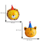 4PCS Animal Head Foil Balloon Set Lion Bear Monkey Cat Mylar Balloons for Birthday Party Decorations