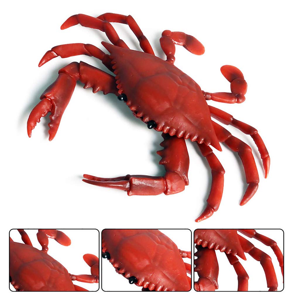 DOYIFUN Realistic Crab Marine Animal Model Toys, 2 Pcs Simulated Sea Life Animals Figurine Collection Sea Creature Science Educational Props Toys