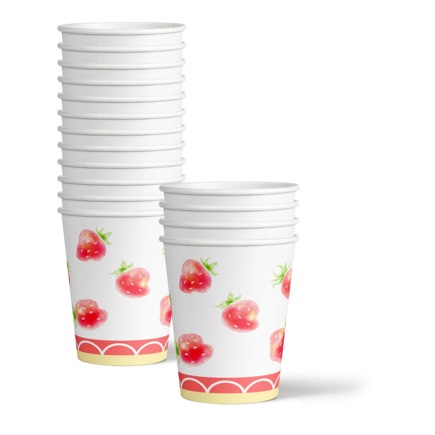 Two Sweet Strawberry Birthday Party Supplies - 64 Piece Girls Second Birthday Tableware Set Includes Large 9" Dinner Plates and 8" Dessert Paper