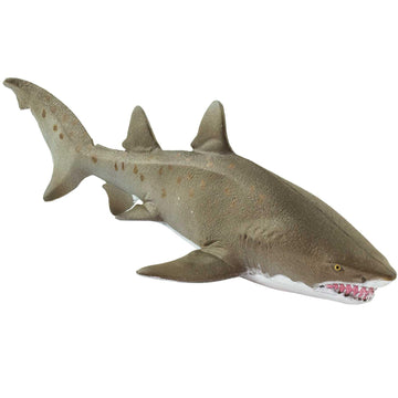 Safari Ltd. Sand Tiger Shark Figurine - Detailed 6.5" Plastic Model Figure - Fun Educational Ocean Play Toy for Boys, Girls & Kids Ages 3+