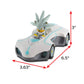 NKOK Team Sonic Pull Back Racer - Silver Sonic; No Batteries Required; Pull Back, Let go, and Watch Silver Race