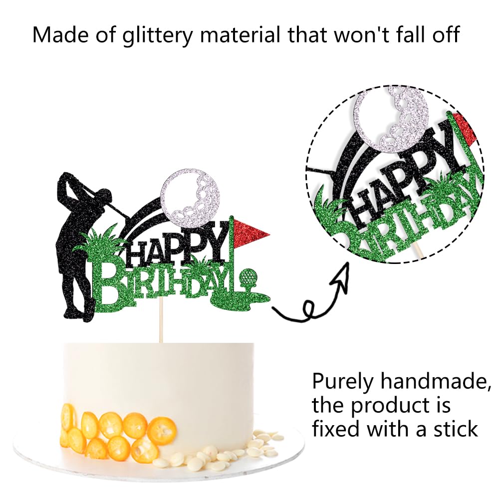 Kaoenla Golf Happy Birthday Cake Topper