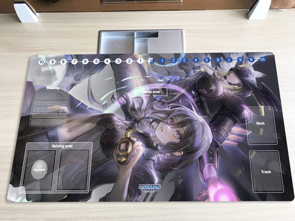 New Mlikemat Playmat Digimon DTCG Mat Mastemon TCG CCG OCG Trading Card Game Mat with Zones + Free Bag (ZD002-862-SM)