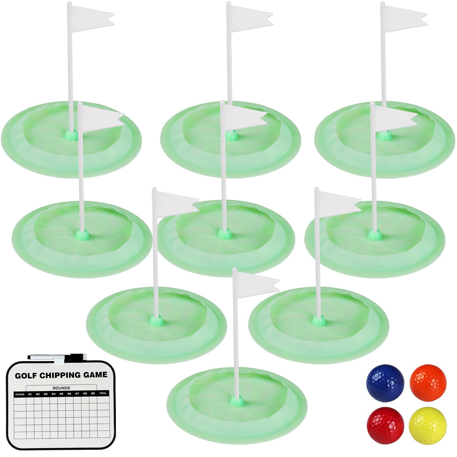 Putt-Putt Mini Golf Game, Mini Golf Set - Build Your Own Course at Home, The Office or On The Green - 9 Pack Putting Cups for Indoor & Outdoor Fun