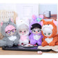 niannyyhouse 20cm Plush Doll Clothes Rabbit Fox White Bear Gray Wolf Onesie Glasses 8in Stuffed Doll Accessories Dress Up (Brown)