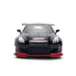 Jada 2009 Nissan GT-R Ben Sopra HSK Advan, Black/Red Toys 37022-1/24 Scale Diecast Model Car
