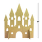 Gold Glitter Princess Castle Centerpiece (35cm) 1 Piece - Perfect for Enchanting Decorations