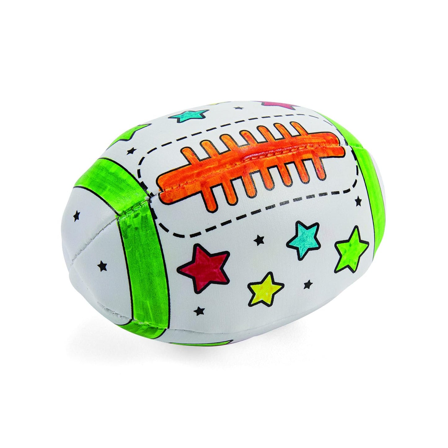 Fun Express Color Your Own Football Crafts for Kids - Set of 12 Small Footballs | DIY Gifts for Boys 8-12 | Football Party Favors & 4 Inch Themed